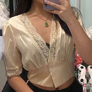 lace trim blouse